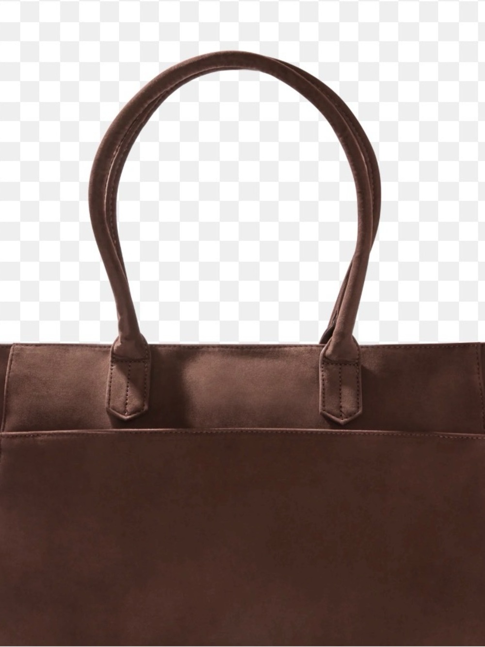 Structured Brown Women’s Tote Bag with Double Top Handles